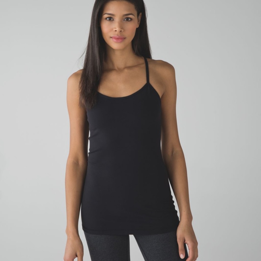Lululemon Power Y Black Tank Sz 4